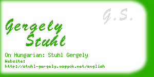 gergely stuhl business card